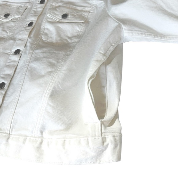 NWT BANANA REPUBLIC FACTORY WHITE DENIM JACKET SIZE XXL - Picture 8 of 12